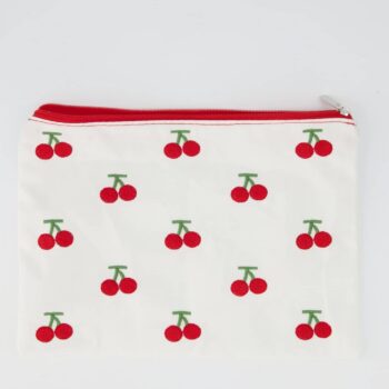 Embroidered Cherry Pouch