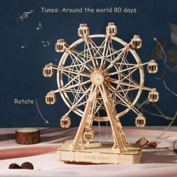 Rolife Ferris Wheel Wooden Music Box 3D Puzzle