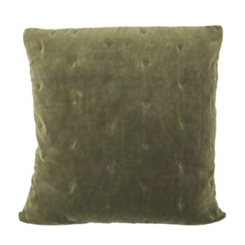Mason Bee Velvet Cushion 60cm - Olive Green