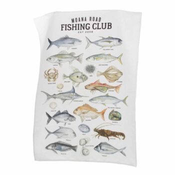 NZ Fishing Club Tea Towel