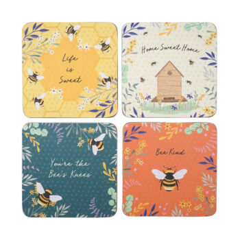 The Beekeeper Coasters Set of 4