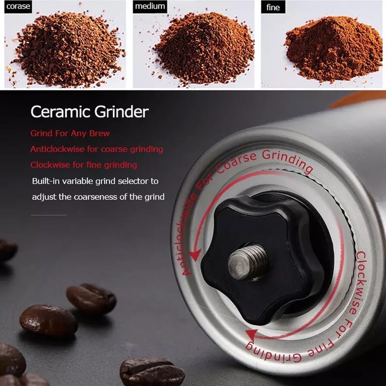 Stainless Steel Camping Coffee Burr Grinder