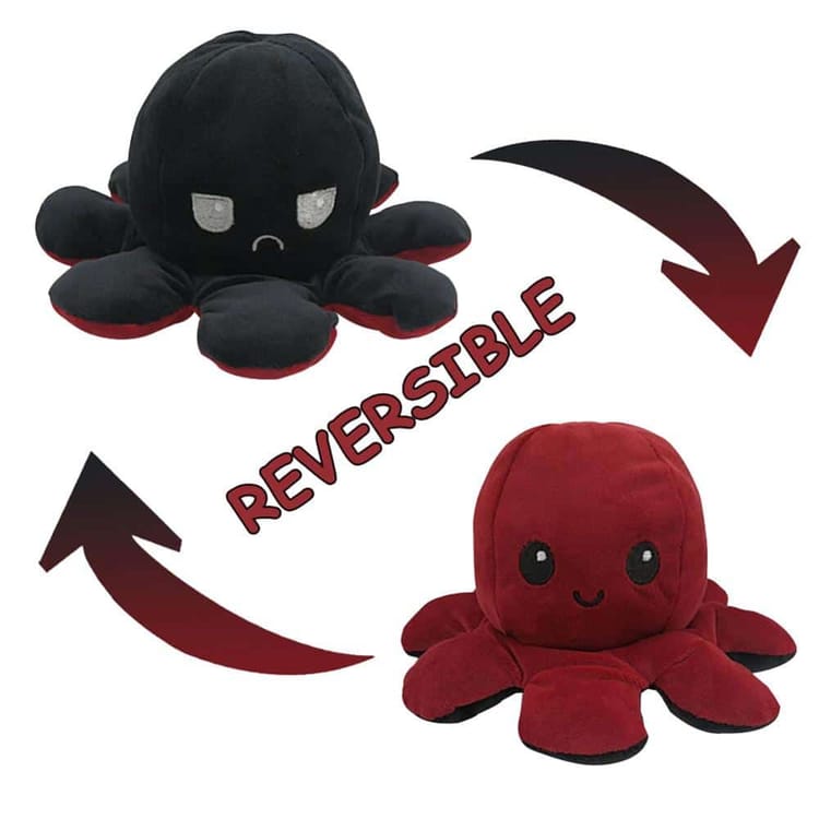 Reversible Flip Octopus Plush Doll Toy