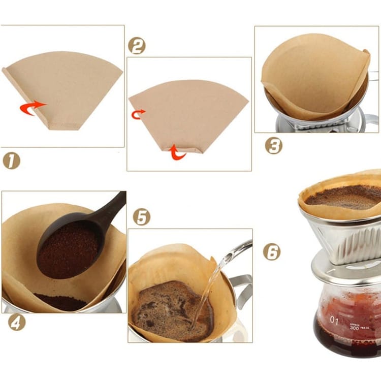 U-shaped Unbleached Coffee Filter Paper