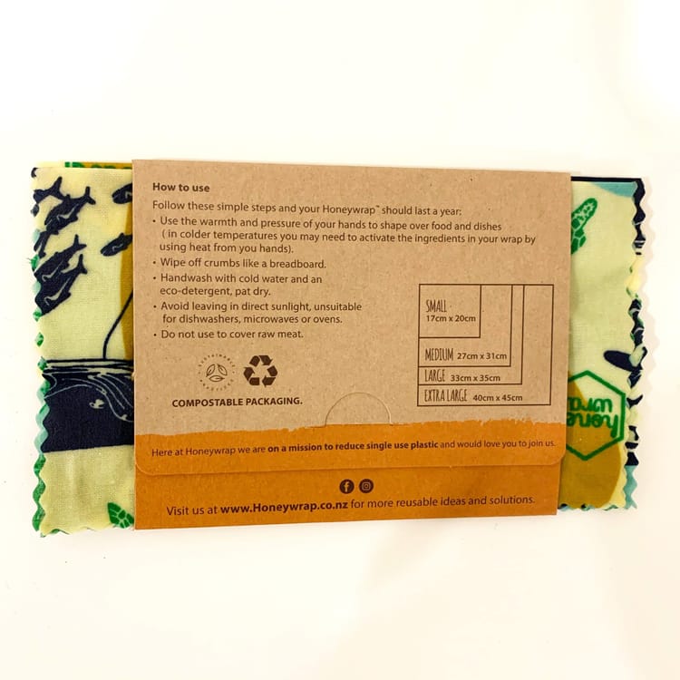 Reusable Beeswax Food Wrap - Small 2PC Pack