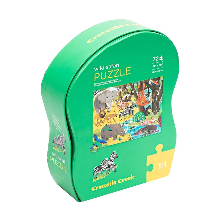 Jr. Shaped Box Puzzle 72pc - Wild Safari