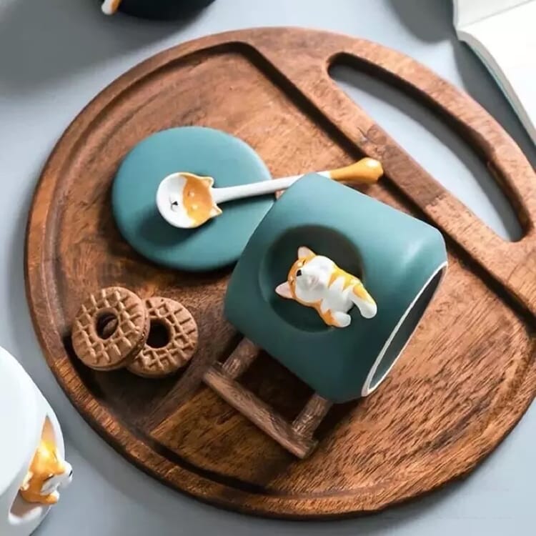 Shiba Inu 3D Mug and Coaster Set