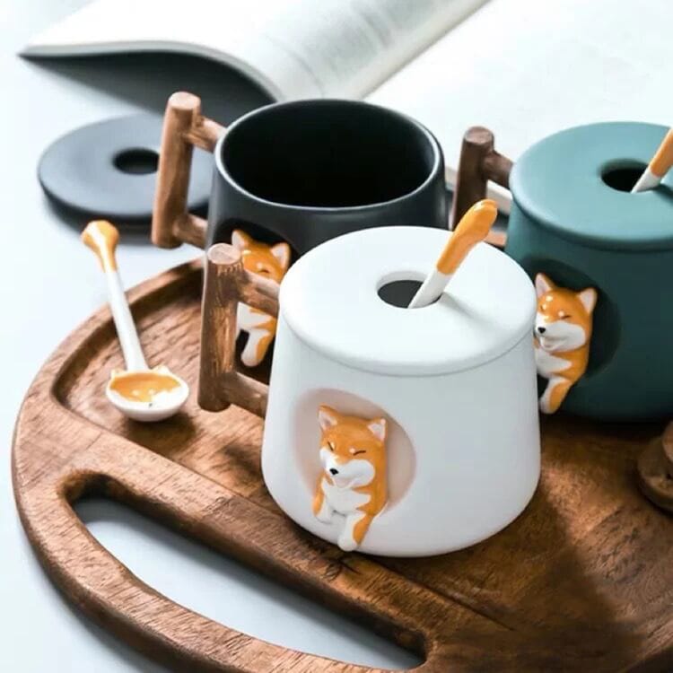 Shiba Inu 3D Mug and Coaster Set