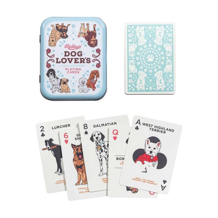Dog Lovers 54 Illustrated Playing Cards