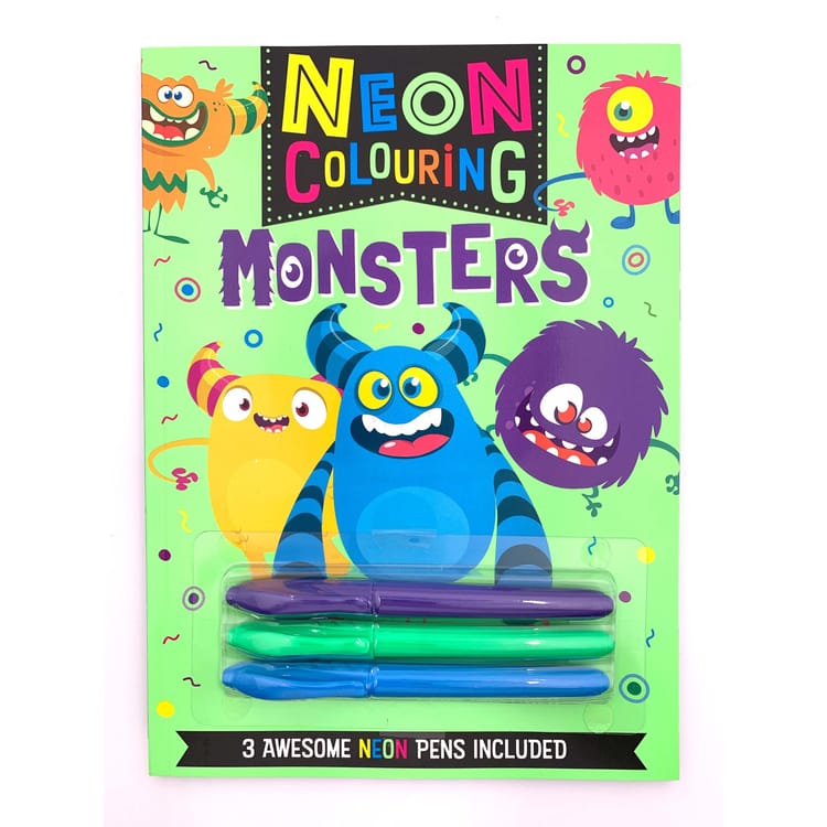 Neon Colouring with Pens - Monsters