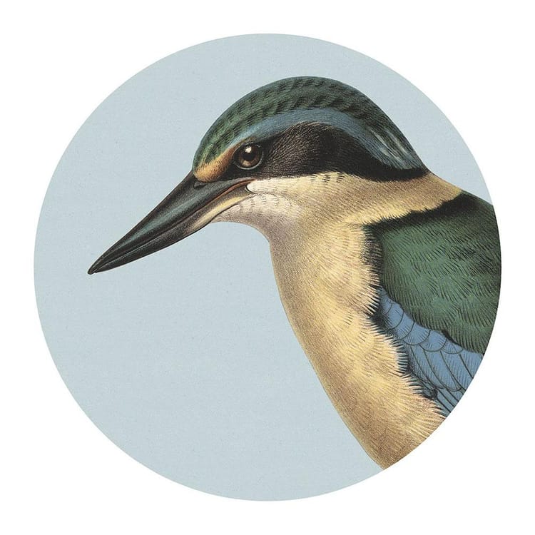 Placemats Pack of 2 - Hushed Blue Kingfisher