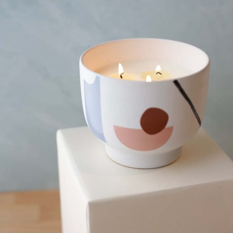 Wabi Sabi Ceramic Candle - Evergreen & Embers