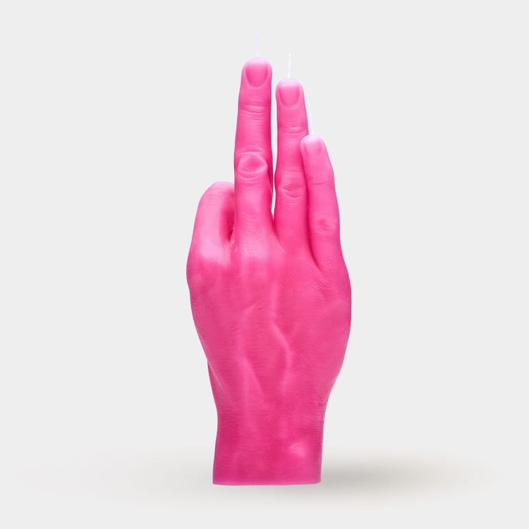 OK Hand Gesture Candle - Pink