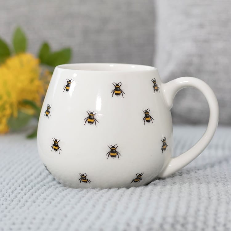 Allover Bee Print Rounded Mug