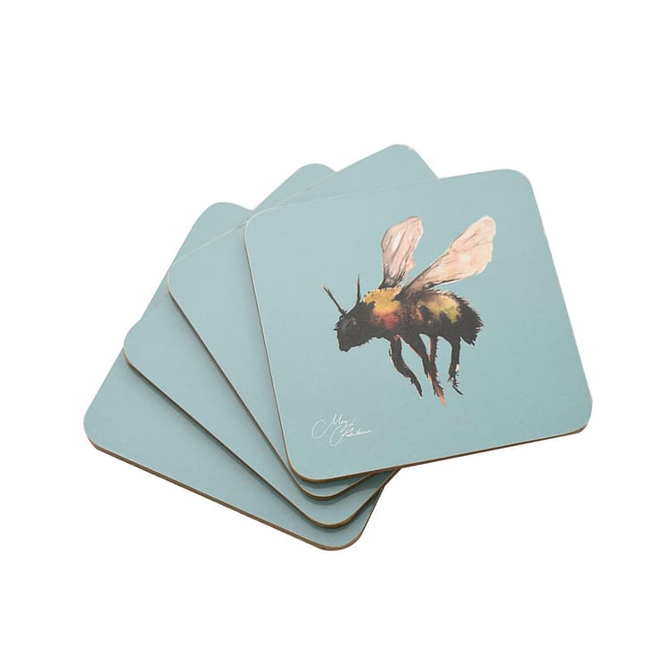 Watercolour Bee Coasters Set of 4