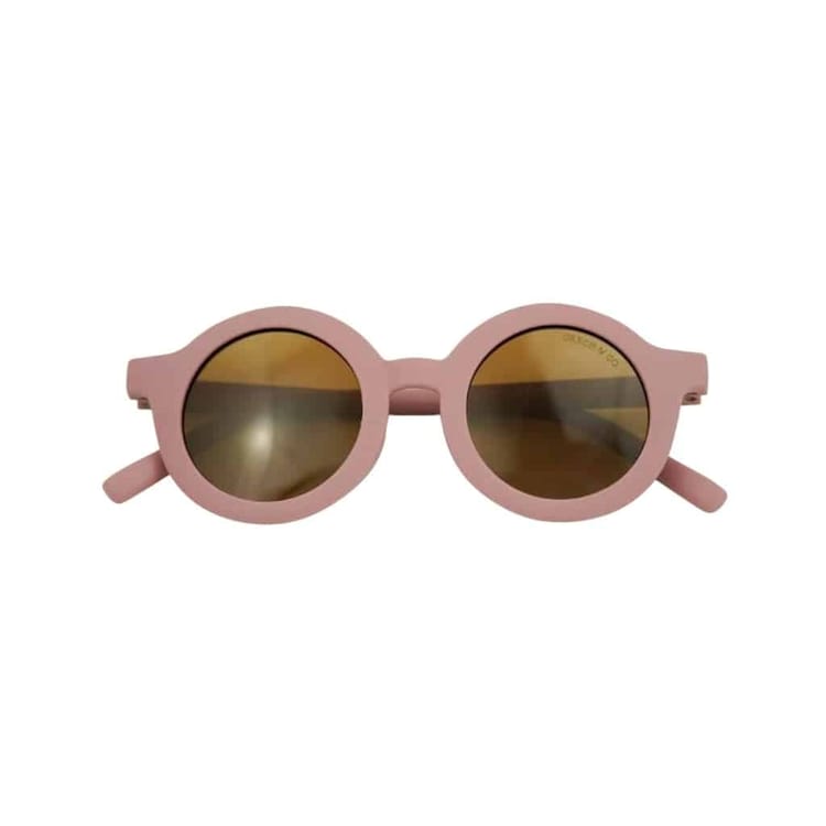 New Round Kids Sunglasses - Mauve Rose