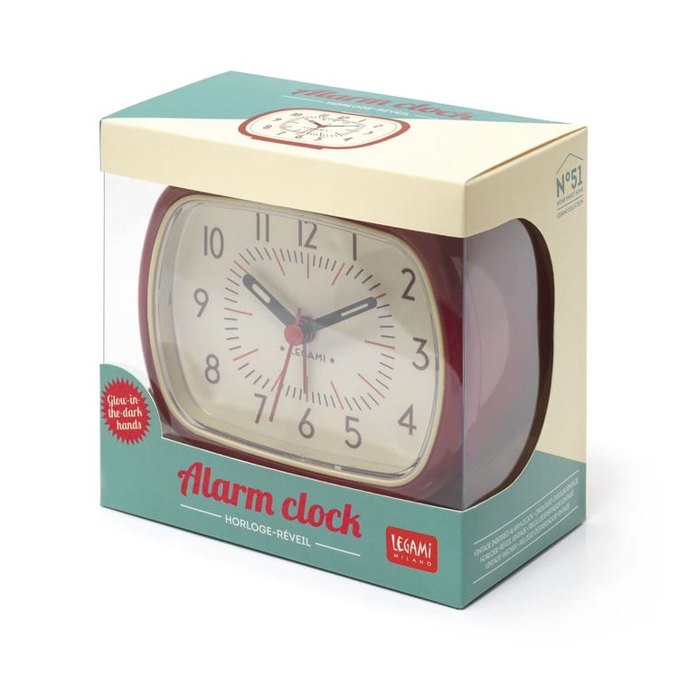 Retro Alarm Clock - Red