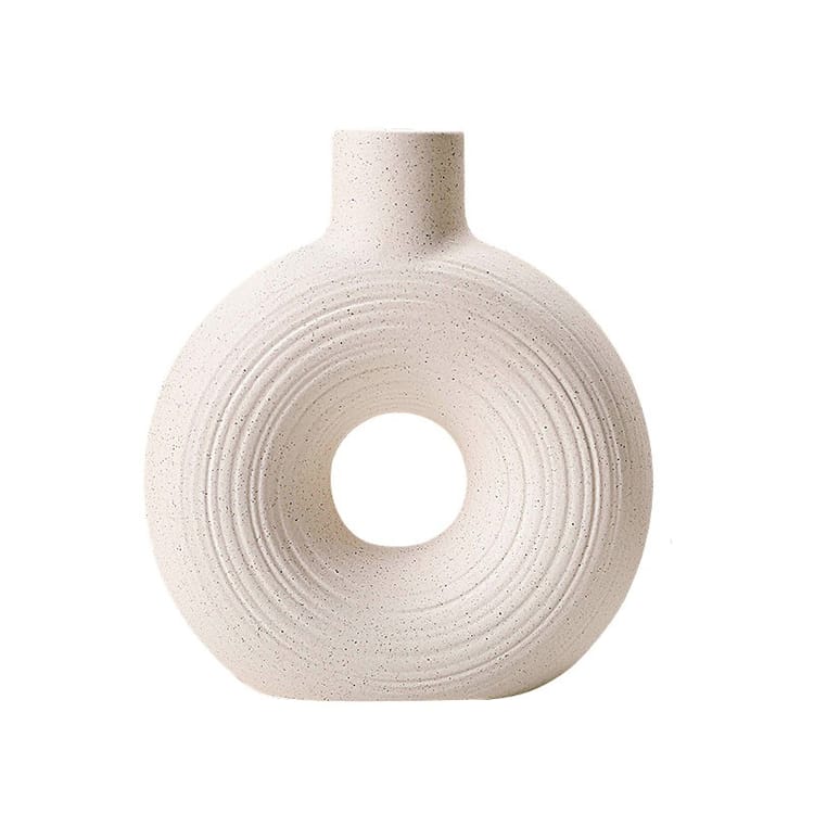 Circular Hollow Ceramic Vase - Small