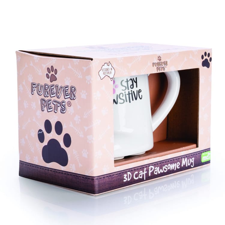 Furever Pets 3D Cat Pawsome Mug