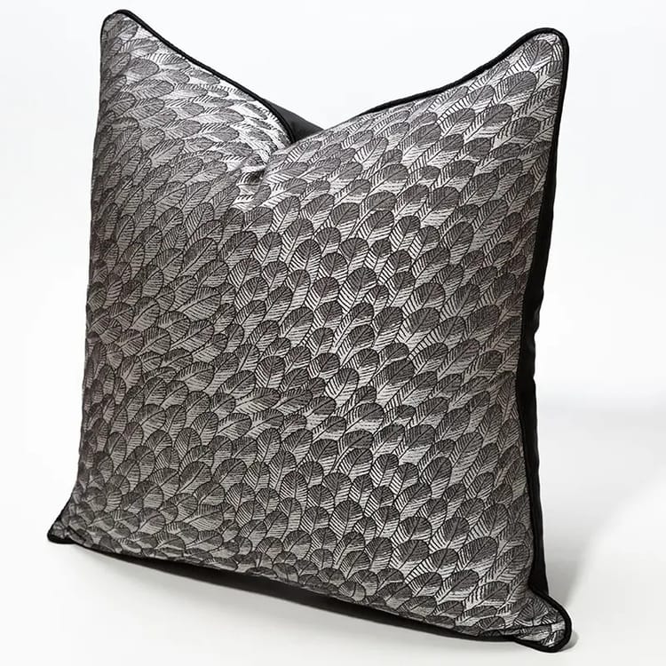 Jacquard Bliss Cushion 45x45cm - Feathered Flourish