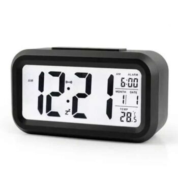 Digital Alarm Clock - Black