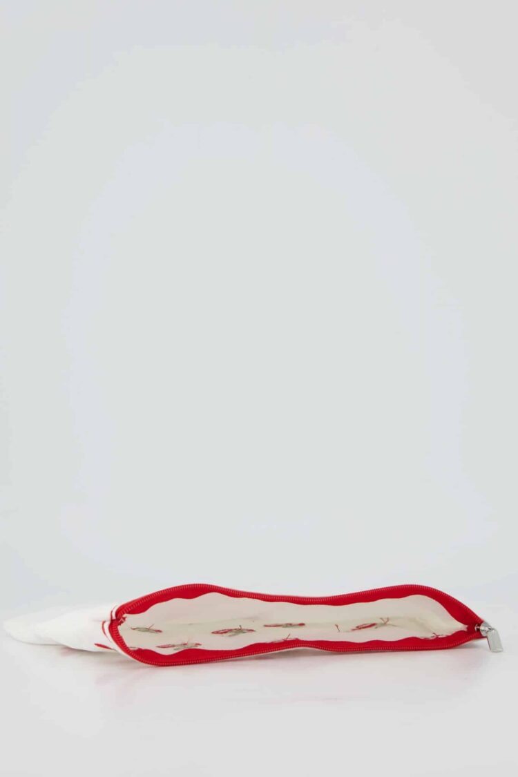 Embroidered Cherry Pouch Bag