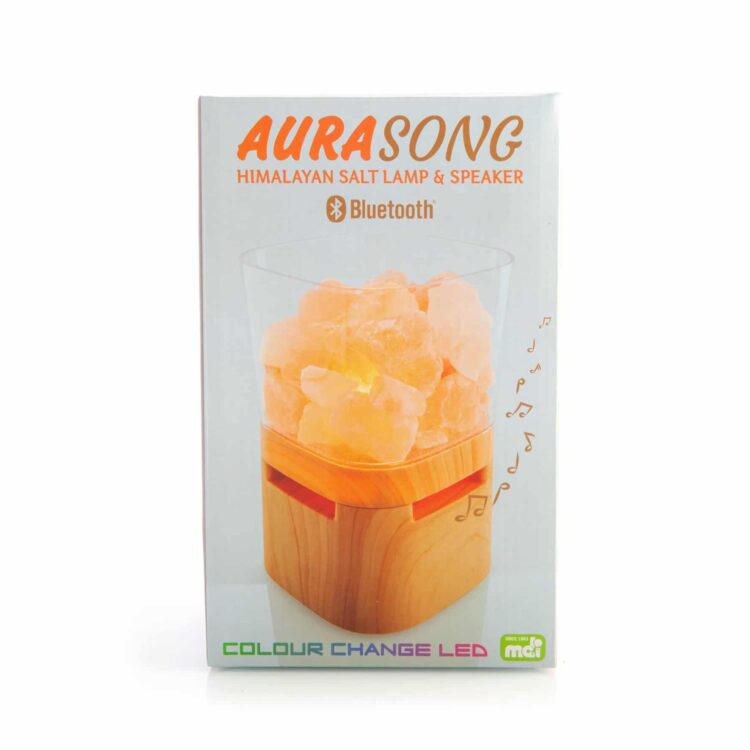 AuraSong Himalayan Salt Lamp & Bluetooth Speaker