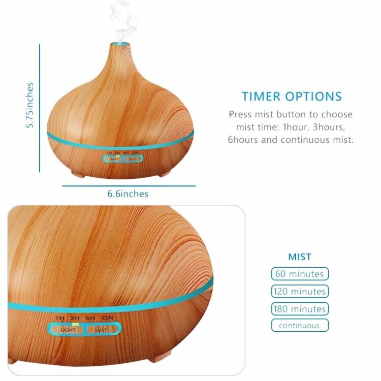 Aromatherapy Diffuser in Light Wooden Grain