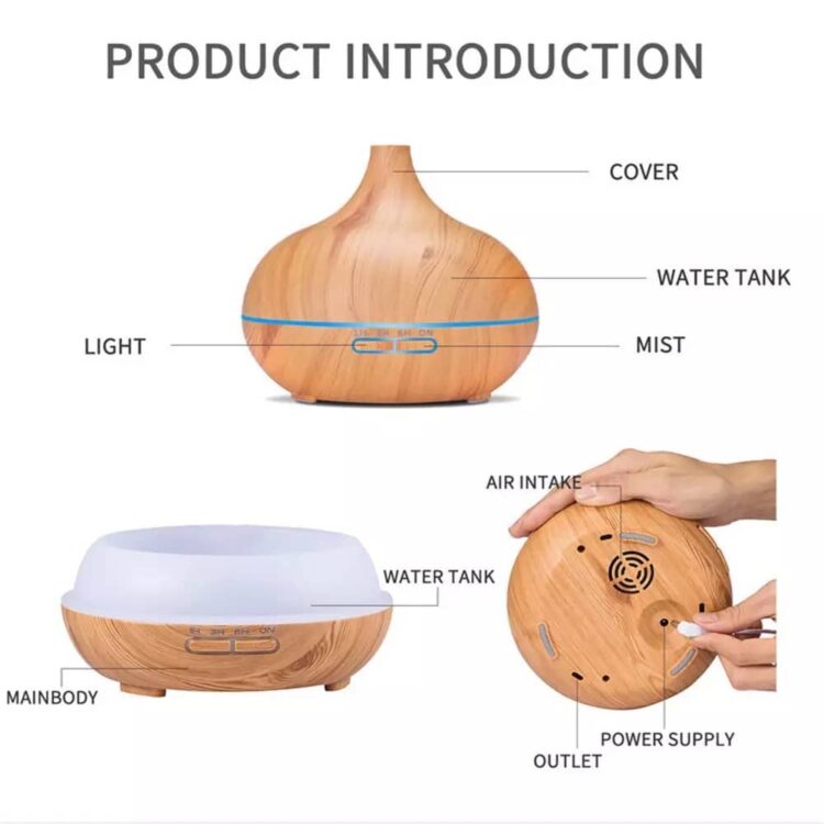 Aromatherapy Diffuser in Light Wooden Grain