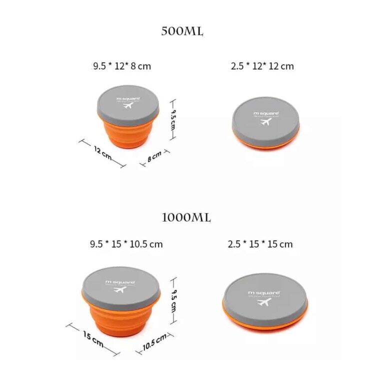 Portable Folding Silicone Traveller Cups And Bowls