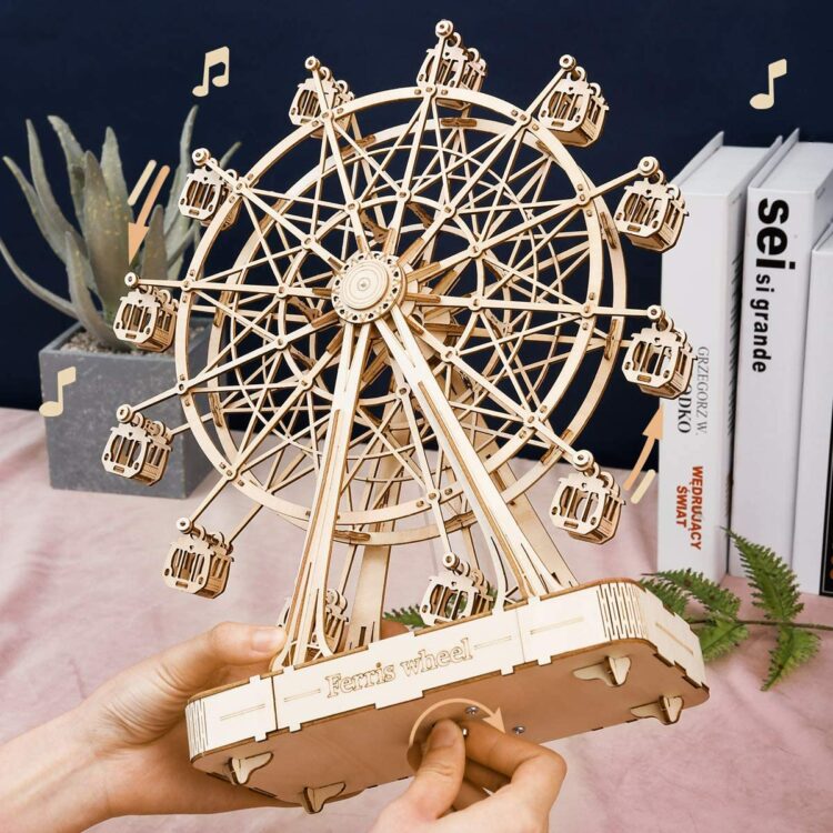 Rolife Ferris Wheel Wooden Music Box 3D Puzzle