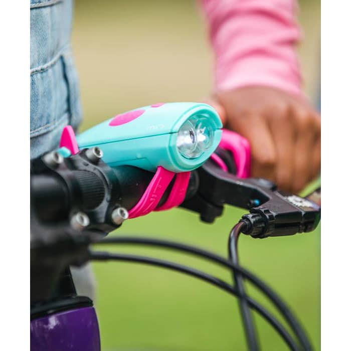 Mini Horn & Bike Light - Pink/Turquoise