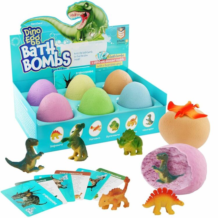 Dino Egg Bath Bombs for Kids (6pk)