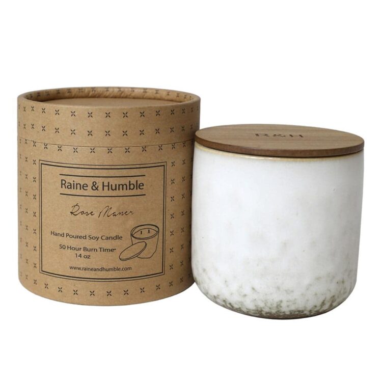 Scented Candle In Canister - Rose