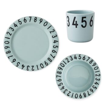 Numbers Tableware Gift Set - Green