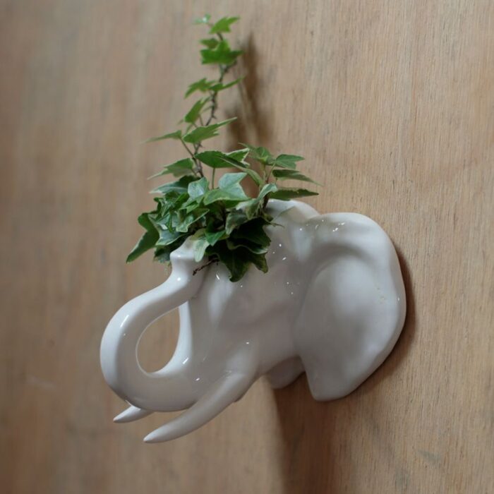 Ceramic Wall Planter - Elephant Head
