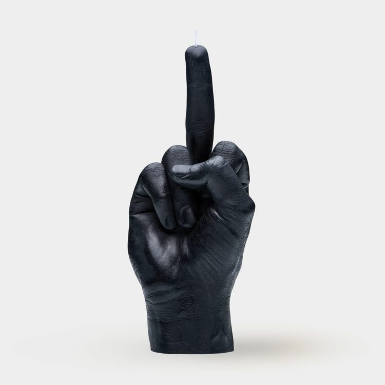 F*ck You Hand Gesture Candle - Black