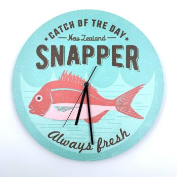 NZ Seafood Snapper Frameless Clock