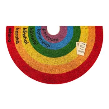 Coir Doormat - Te Reo Rainbow