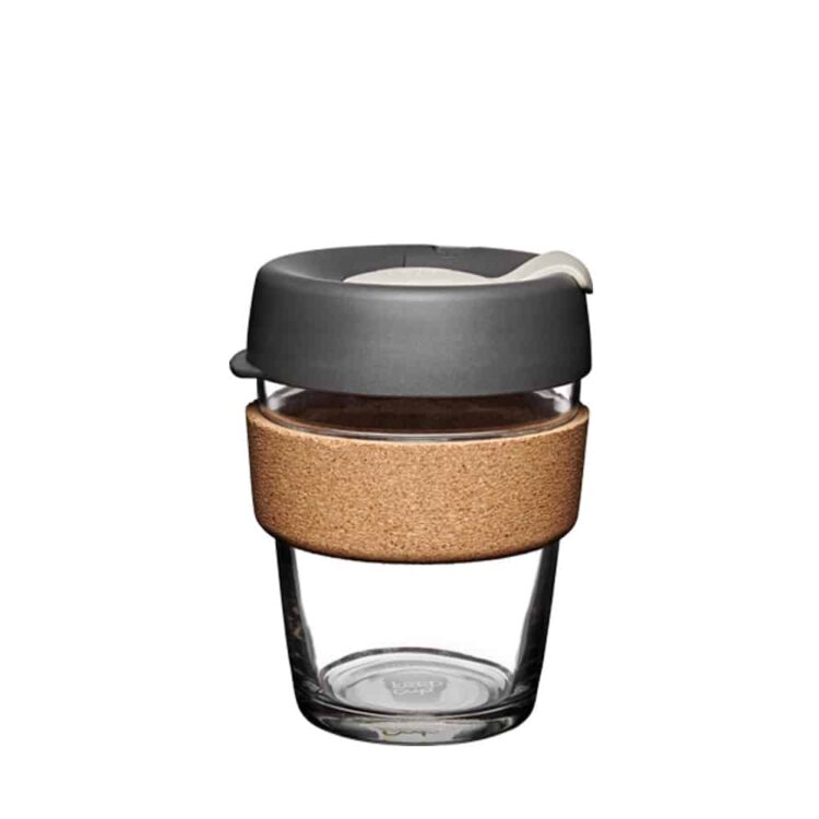 KeepCup Brew Cork Reusable Glass Cup - Medium 12oz - Press