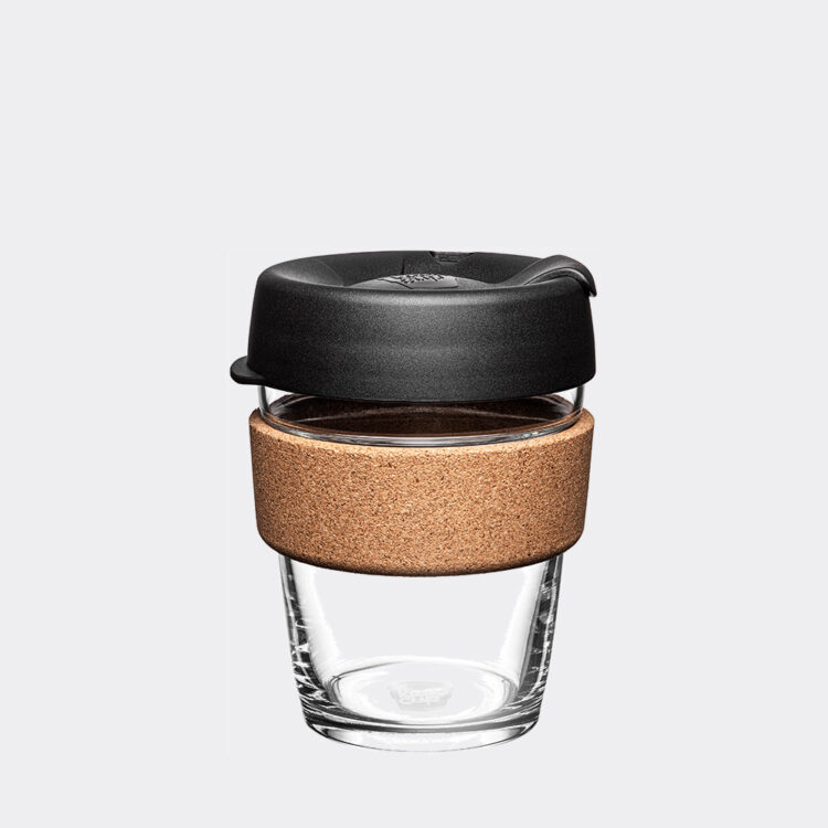 KeepCup Brew Reusable Glass Cup - Medium 12oz - Black