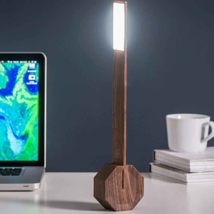 Octagon One Portable Desk Lamp - Walnut