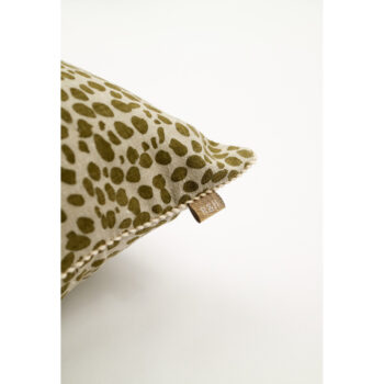 Animal Print Cushion 45x45cm - Khaki Green