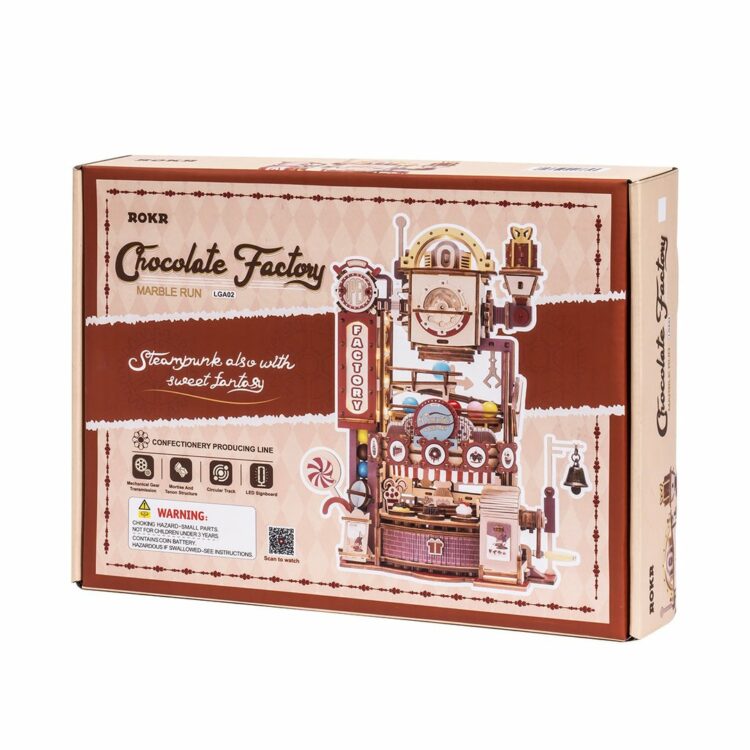 ROKR Chocolate Factory Marble Run Wooden 3D Puzzle