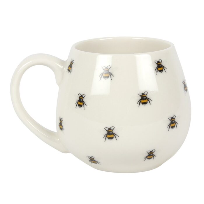 Allover Bee Print Rounded Mug
