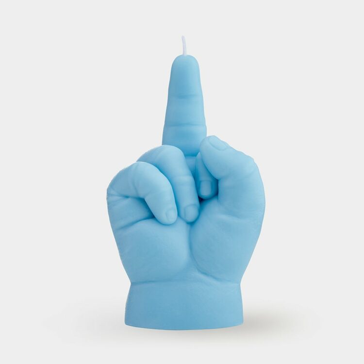 Baby Hand Candle - F*ck You - Pastel Blue