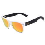 50/50s Sunglasses with Reflective Lens - White