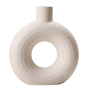 Circular Hollow Ceramic Vase - Large
