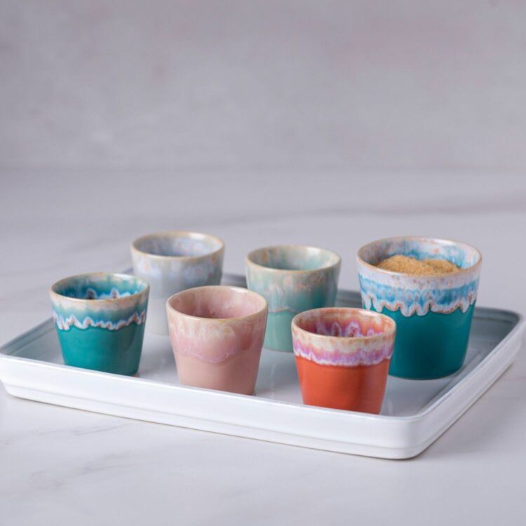 Grespresso Espresso Cups Multiple Colours and Lungo Cup Turquoise