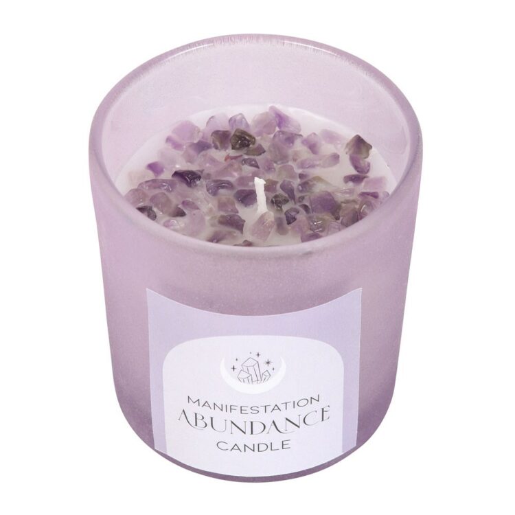 Manifestation Abundance Candle - French Lavender Amethyst Infused
